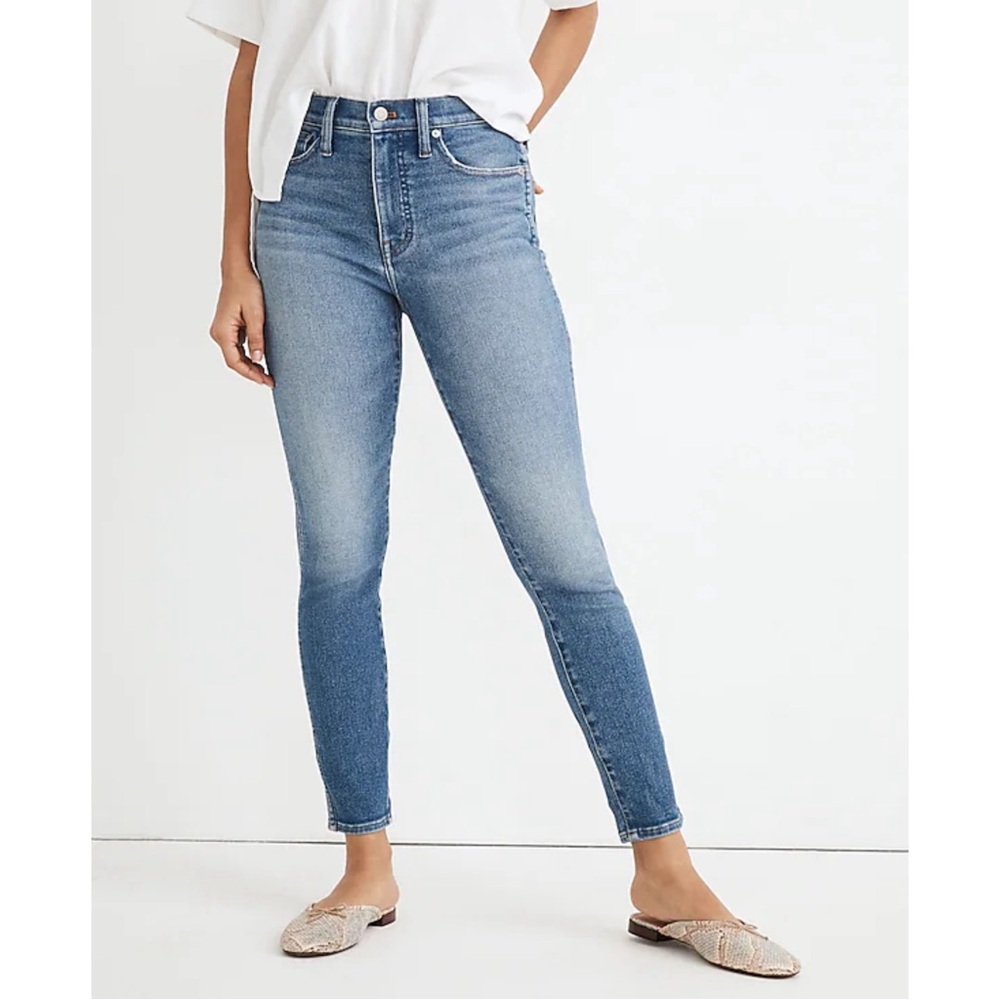 MADEWELL 10" High-Rise Skinny Crop Jeans in Sheffield Wash Size 29
